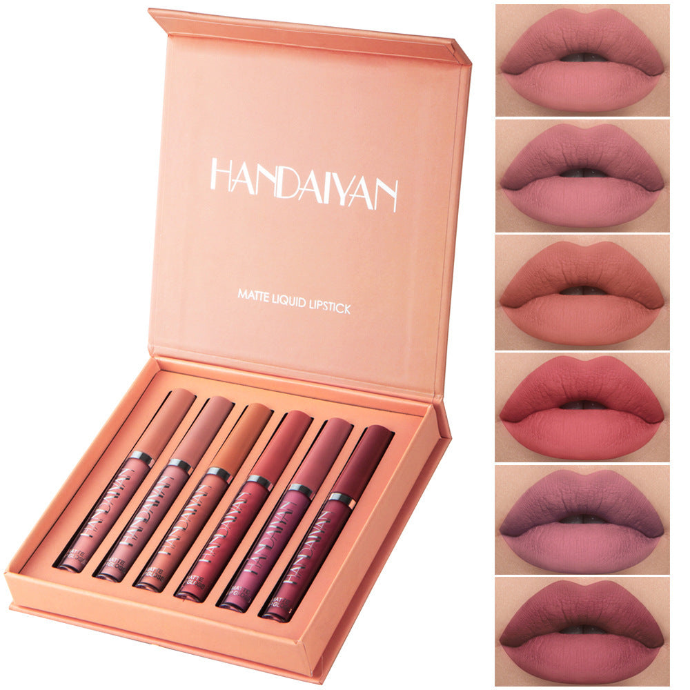 Matte Lip Gloss Set of 6 Pieces Waterproof Long-Lasting