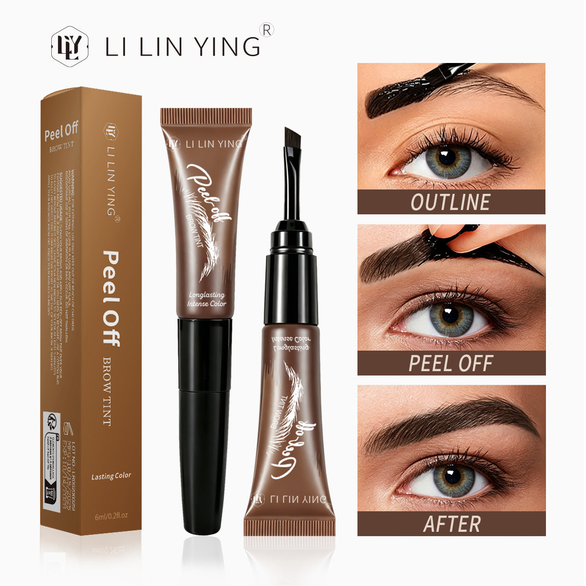 Waterproof Peel Off Eyebrow Dye Gel