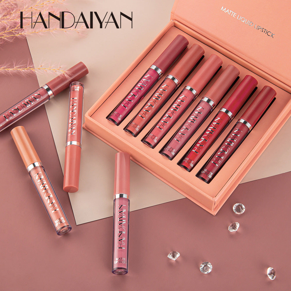 Matte Lip Gloss Set of 6 Pieces Waterproof Long-Lasting