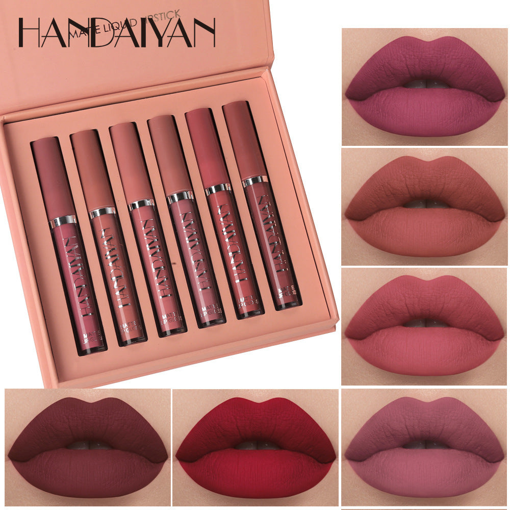 Matte Lip Gloss Set of 6 Pieces Waterproof Long-Lasting