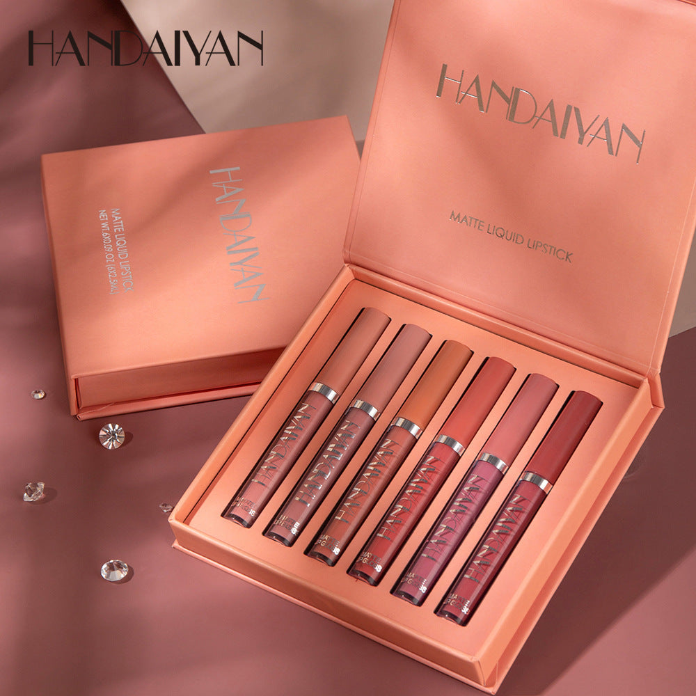 Matte Lip Gloss Set of 6 Pieces Waterproof Long-Lasting