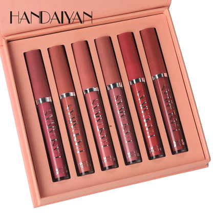Matte Lip Gloss Set of 6 Pieces Waterproof Long-Lasting